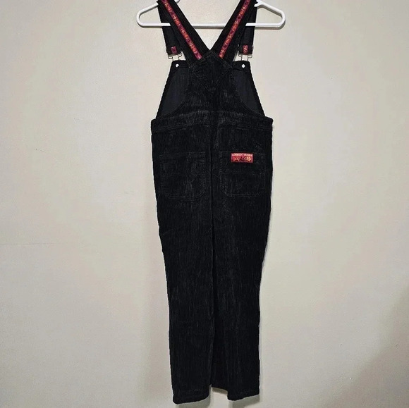 Vintage Looney Tunes Tweety Bird Corduroy Bib Overalls Girls Size 10/12 Black - Picture 5 of 10